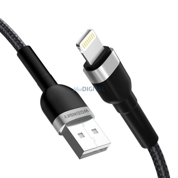 Wozinsky WNBAL1 USB-A - Lightning kábel 2.4A 1m - fekete