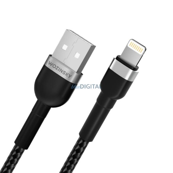 Wozinsky WNBAL1 USB-A - Lightning kábel 2.4A 1m - fekete