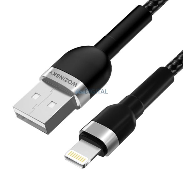 Wozinsky WNBAL1 USB-A - Lightning kábel 2.4A 1m - fekete