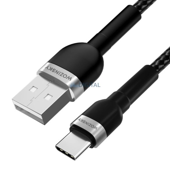 Wozinsky WNBAC2 USB-A - Type-C kábel 2.4A 2m - fekete