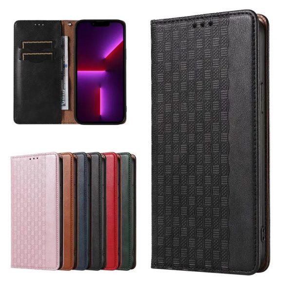 Magnet Strap könyvtok csuklópánttal iPhone 14 Pro - fekete