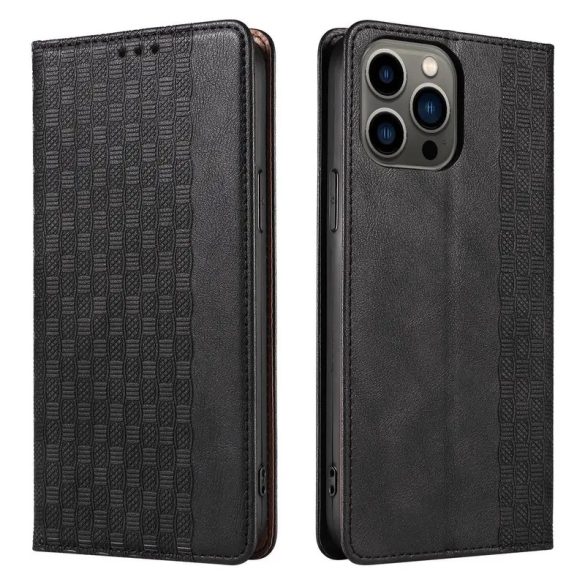 Magnet Strap könyvtok csuklópánttal iPhone 14 Pro - fekete