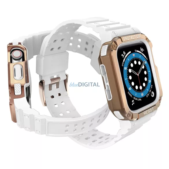 Protect Strap szíj Apple Watch 38/40/41mm - fehér, rózsaarany