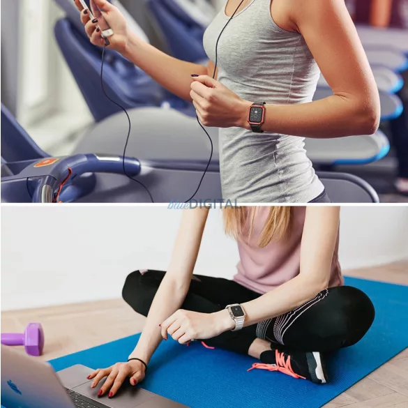 Protect Strap szíj Apple Watch 42/44/45mm - Fekete, arany