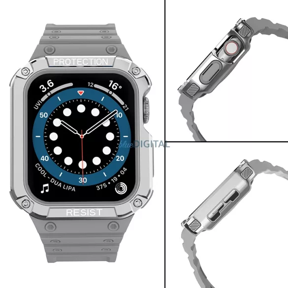 Protect Strap szíj Apple Watch 38/40/41mm - szürke, ezüst