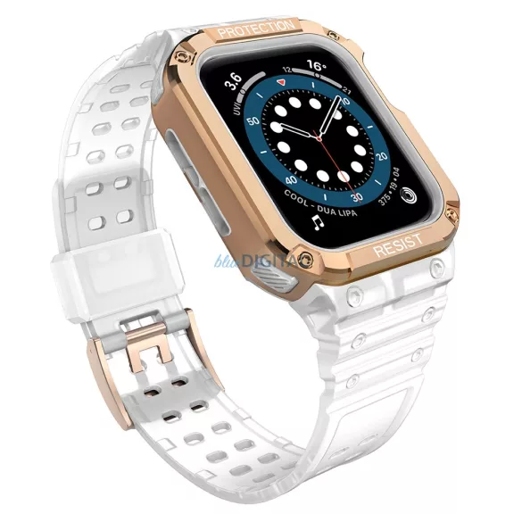 Protect Strap szíj Apple Watch 38/40/41mm - átlátszó, rózsaarany