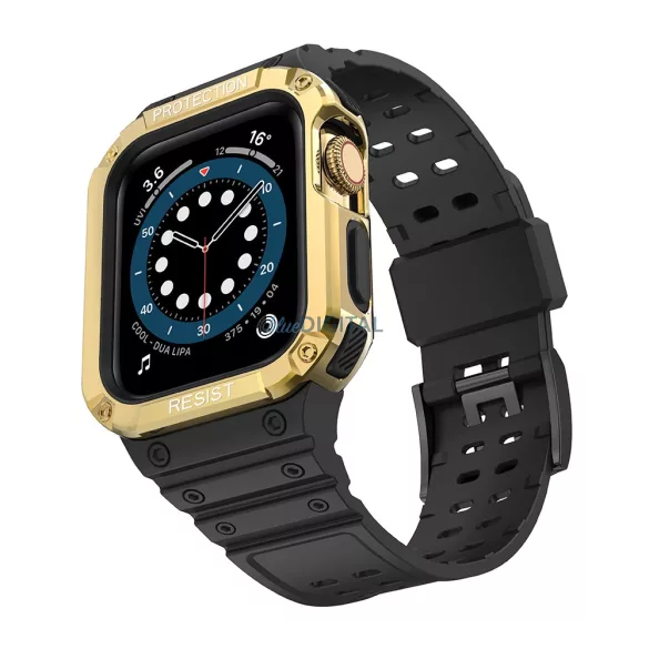 Protect Strap szíj Apple Watch 38/40/41mm - Fekete, Arany