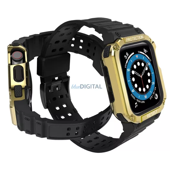 Protect Strap szíj Apple Watch 38/40/41mm - Fekete, Arany