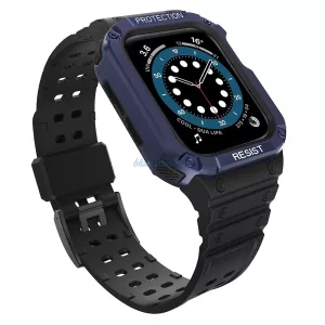 Protect Strap szíj Apple Watch 38/40/41mm - Fekete, kék