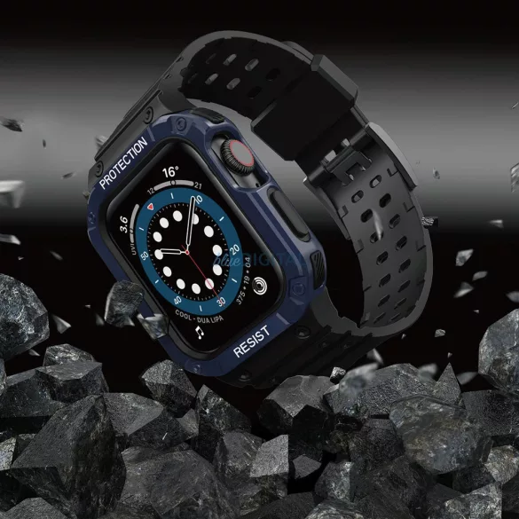 Protect Strap szíj Apple Watch 38/40/41mm - Fekete, kék