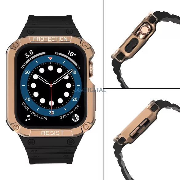 Protect Strap szíj Apple Watch 38/40/41mm - Fekete, rózsaarany