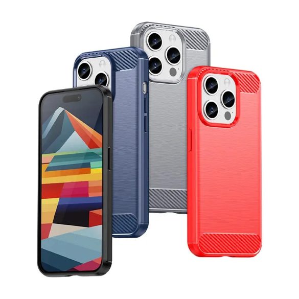 Carbon tok iPhone 15 Pro - fekete
