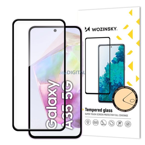 Wozinsky Full Glue edzett üveg fekete szegéllyel Samsung Galaxy A35