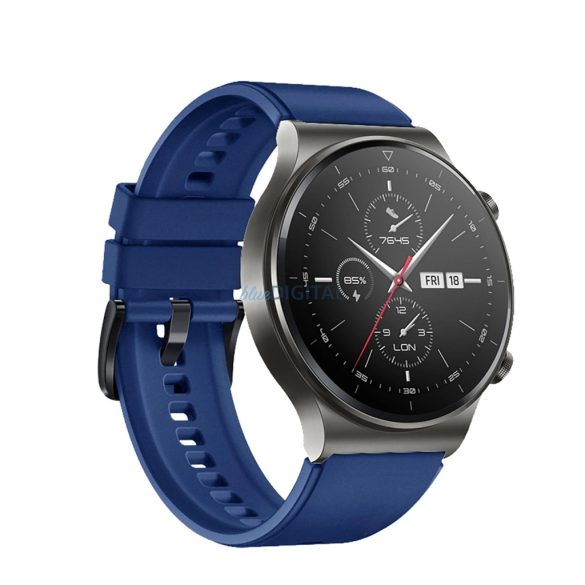 Szilikon csereszíj Huawei Watch GT 2/3/4/2 Pro/3 Pro/GT 2e (46mm) - tengerészkék