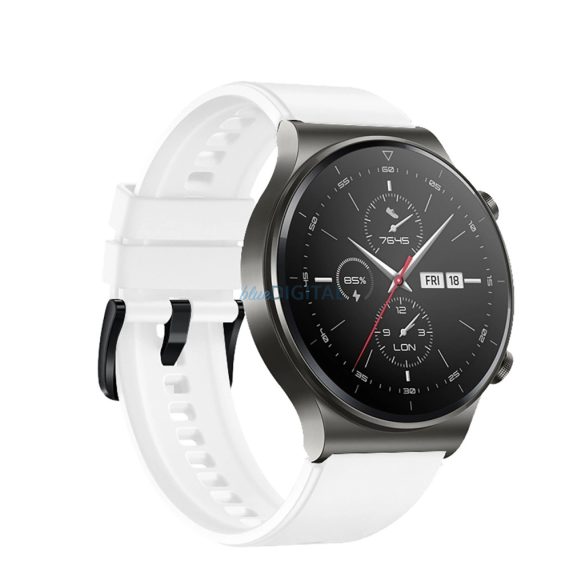 Szilikon csereszíj Huawei Watch GT 2/3/4/2 Pro/3 Pro/GT 2e (46mm) - fehér