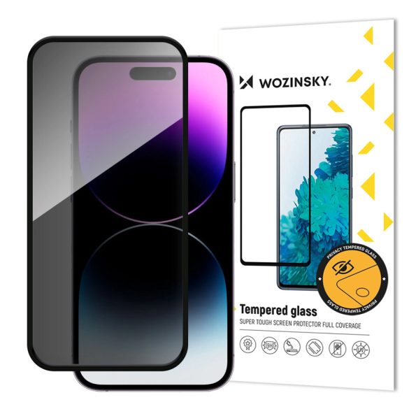 Wozinsky Privacy Glass betekintésvédett edzett üveg iPhone 16 Pro