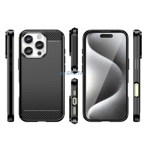 Carbon tok iPhone 16 Pro - fekete