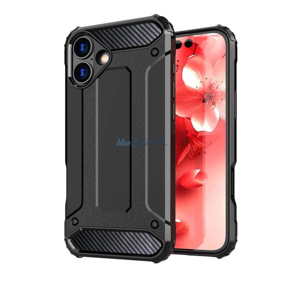 Hybrid Armor tok iPhone 16 - fekete