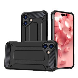 Hybrid Armor tok iPhone 16 Plus - fekete