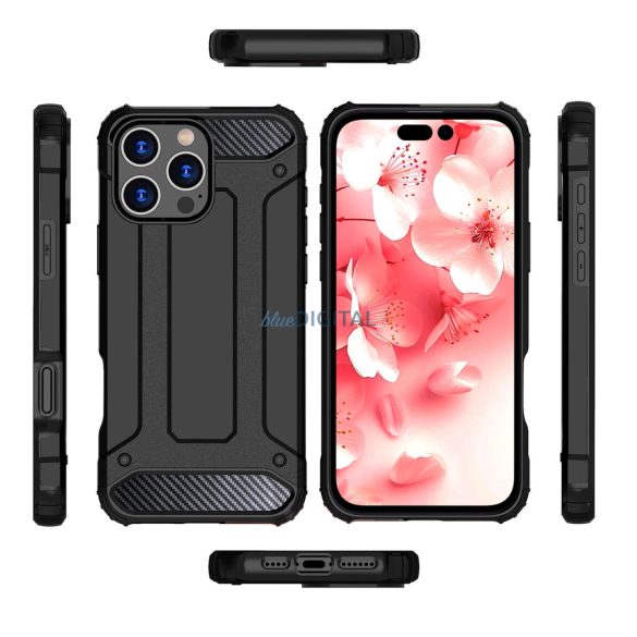 Hybrid Armor tok iPhone 16 Pro - fekete