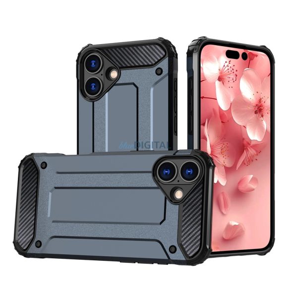 Hybrid Armor tok iPhone 16 - kék