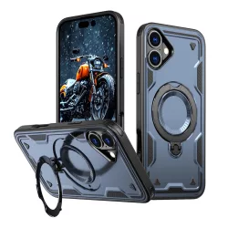   Hybrid Armor Trendy MagSafe-kompatibilis tok iPhone 16 Plus - kék