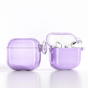 Glitter tok AirPods 4 - lila