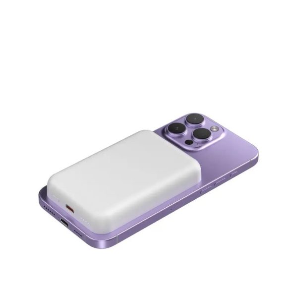 Wozinsky WRW349YWS MagSafe-kompatibilis powerbank 10000mAh - fehér