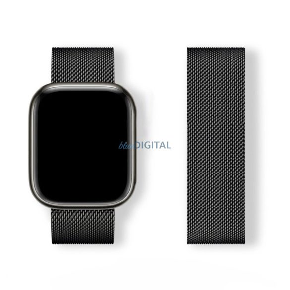 Milanese Loop csereszíj Apple Watch 38/40/41mm - fekete