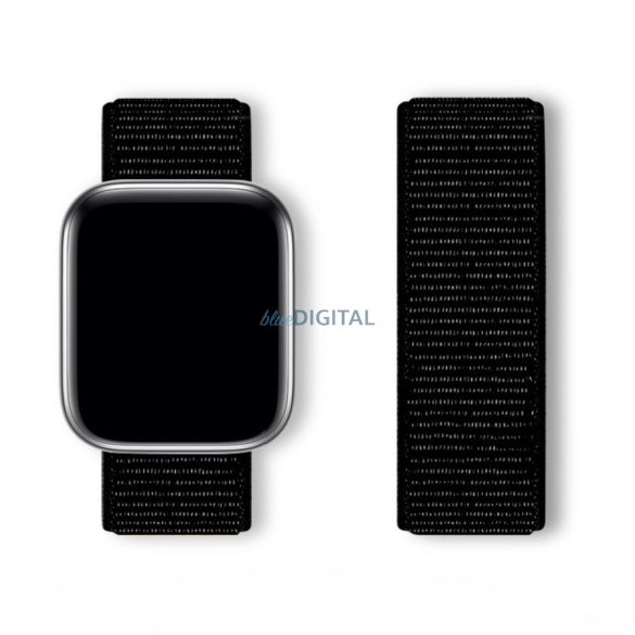 Sport Loop csereszíj Apple Watch 38/40/41mm - fekete