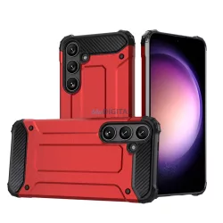 Hybrid Armor Camshield tok Samsung Galaxy S25 Plus - piros