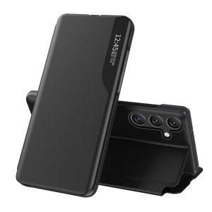 Eco Leather View kinyitható tok Samsung Galaxy S24 FE - fekete