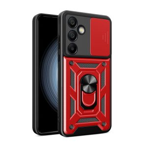 Hybrid Armor Camshield tok Samsung Galaxy S24 FE - piros