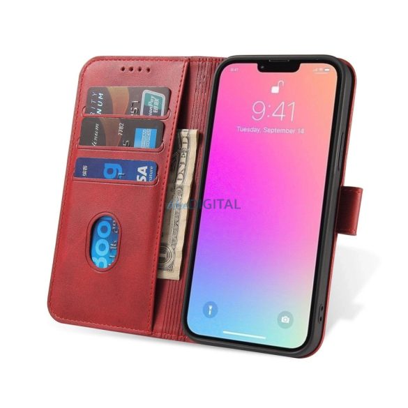 Magnet kinyitható tok Samsung Galaxy A16 4G/5G - piros