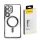 Wozinsky Electroplated MagSafe-kompatibilis tok Samsung Galaxy S25 Plus - fekete