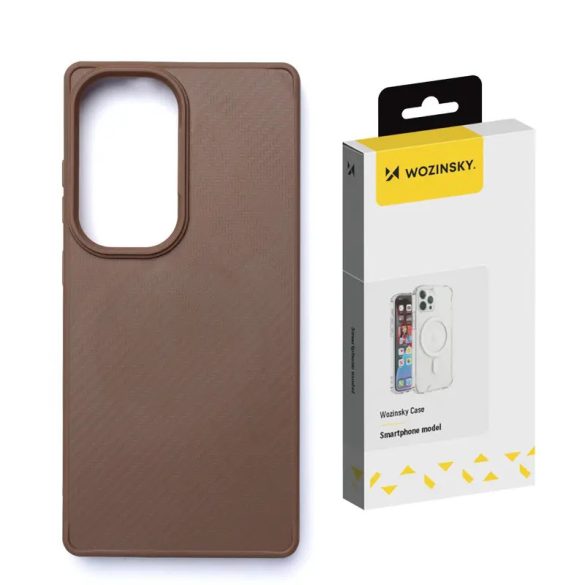 Wozinsky Carbon Fiber MagSafe-kompatibilis tok Samsung Galaxy S25 - barna