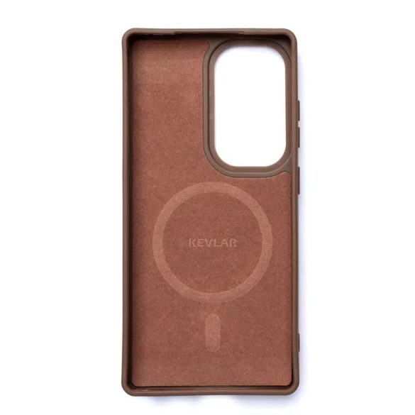 Wozinsky Carbon Fiber MagSafe-kompatibilis tok Samsung Galaxy S25 - barna
