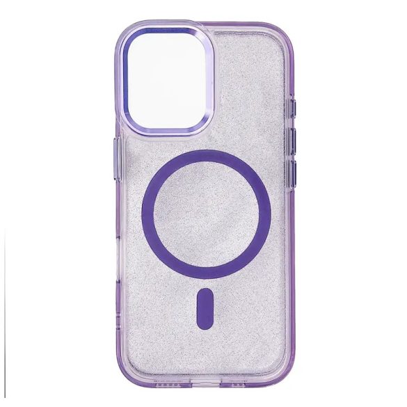Wozinsky Glitter MagSafe-kompatibilis tok Samsung Galaxy S24 FE - lila