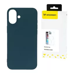   Wozinsky Liquid Silicone MagSafe-kompatibilis tok Samsung Galaxy S24 FE - sötétkék