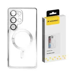   Wozinsky Electroplated MagSafe-kompatibilis tok Samsung Galaxy S24 FE - ezüst színű