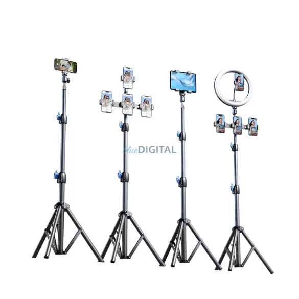 Wozinsky WRLD-00Y1S tripod tripod tartós szénacél állvány 1.7m matt - fekete
