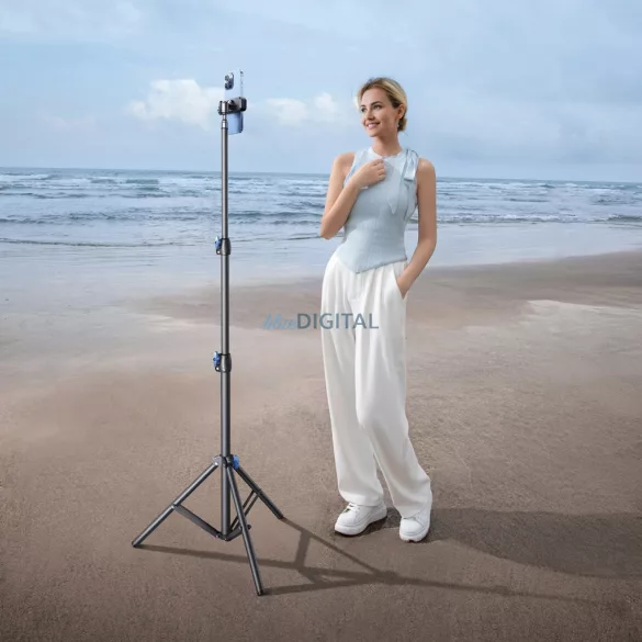 Wozinsky WRLD-00Y1S tripod tripod tartós szénacél állvány 1.7m matt - fekete