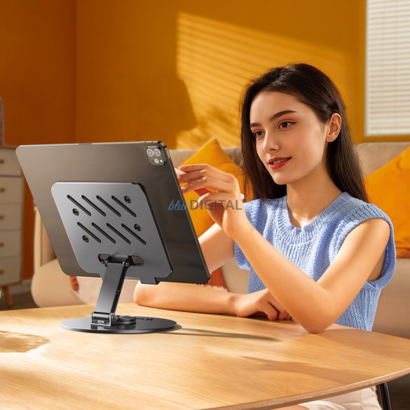 Wozinsky WRS-DSY84SS 360°-ban forgatható alumínium táblagép állvány - szürke