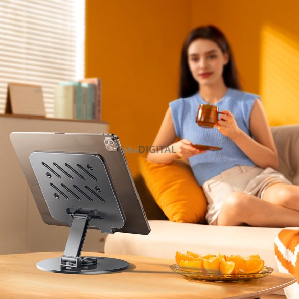 Wozinsky WRS-DSY84SS 360°-ban forgatható alumínium táblagép állvány - szürke