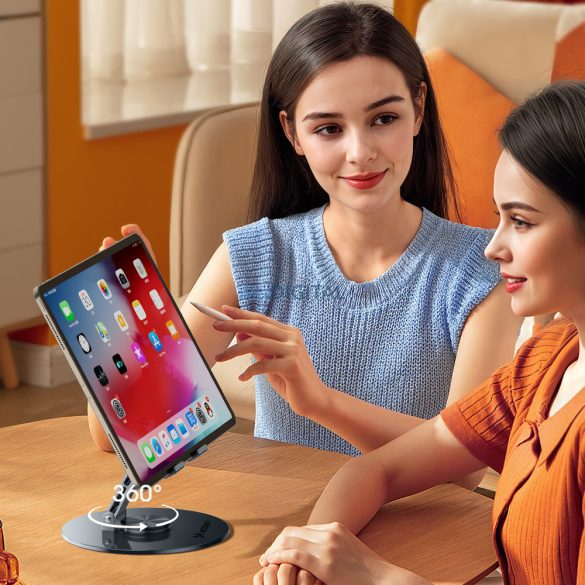 Wozinsky WRS-DSY84SS 360°-ban forgatható alumínium táblagép állvány - szürke