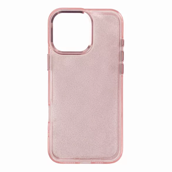 Glitter tok iPhone 16e - rózsaszín