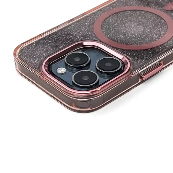 Glitter MagSafe-kompatibilis tok Samsung Galaxy A16 5G - rózsaszín