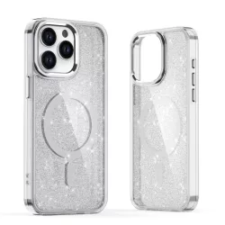   Glitter MagSafe-kompatibilis tok Samsung Galaxy S25 Edge - ezüst színű csillogós