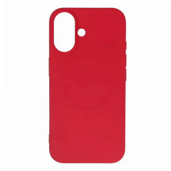 Liquid Silicone MagSafe-kompatibilis tok Samsung Galaxy S25 Edge - piros