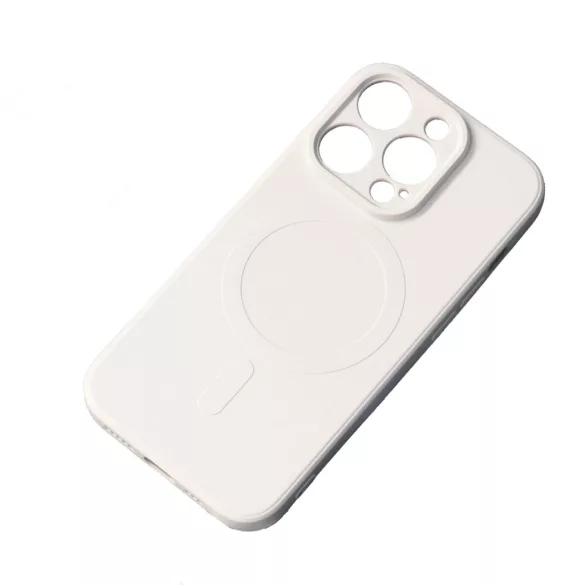 Silicone MagSafe-kompatibilis tok Samsung Galaxy S25 Edge - bézs